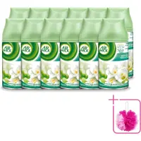 Air Wick 12 x - Luchtverfrisser Navulling - Jasmijn & Witte Bloemen - Automatische Spray - 250 ml - Bulkverpakking - Luchtverfrisser - Douchemop - Geur
