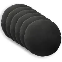 vidaXL Kussensloop 6 st HEERLEN Zwart Diam. 50 cm fluweel