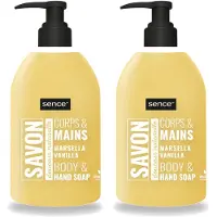 Sence 2 x - La Maison Du Savon De Marseille - Handzeep - Vanille - Hygiënisch - 500 ml - Voordeelverpakking - 2 stuks