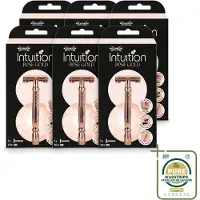Wilkinson 6 x Sword - Scheermes - Intuition Rose Gold - Luxe - 10 mesjes - Wasstrips - Scheermes - Veiligheidsscheermes - Roze Goud - Intuïtieve Scheermes - Comfortabele Scheerbeurt