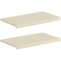 Syfax Raamkozijnen 2 st Wit 70 x 30 x 2 cm Massief Eikenhout