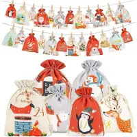 Sonstiges Adventskalender vullen, voor kinderen, bedrukt, rood, afmetingen: 10 x 14 cm + 13 x 18 cm