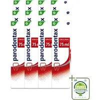 Parodontax 12 x - Tandpasta - Original - 75ml - Grootverpakking - Vaatwasstrips - Tandpasta - Bloedend Tandvlees - Tandplak - Tandvleesproblemen - Gezond Tandvlees