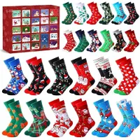Sonstiges Adventskalender met sokken, 24 paar, model 2025, voor dames, comfortabele sokken