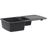 Syfax Dubbele Keukenspoelbak Graniet 96 x 50 x 31 cm Grafiet