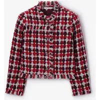 Sissy-Boy Donkerrood bouclé jack met franjes | Maat: M