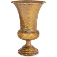 Artpol Gouden Metalen Vaas 25,5x17x17 cm - Decoratieve Woonaccessoire