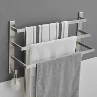 Famanu – Premium Handdoekhouder Wand uit Roestvrij staal 304, Badhanddoekhouder met veel ruimte voor snel drogen, 3-laagse Handdoekstang 60 cm