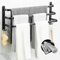 Arhatreya Zwarte Wandrek voor Handdoeken, 3 Lagen, 40cm