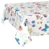 Famanu – Afwasbaar tafelkleed met vlinders, waterafstotend, 220 x 140 cm