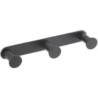Stella Wandhaak - Zwart Mat Messing - 3 Haken