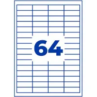 Avery Zweckform 3667-200 Universele etiketten 48.5 x 16.9 mm Papier Wit 14080 stuk(s) Permanent hechtend Laser (zwart/wit), Laser (kleur)