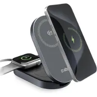 SBS Power Fold 3-in-1 35W Qi2.2 opvouwbaar draadloos laadstation met USB-C-oplader