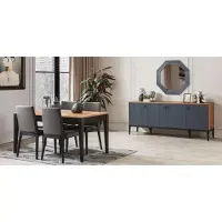 AEA Esszimmer set Luxus Esstisch 4x Stühle Sideboard modern Möbel 7tlg