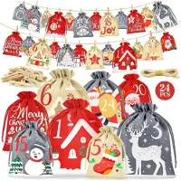 Sonstiges Adventskalender vullen: 24 zakjes, geschikt voor kinderen en volwassenen, van stof