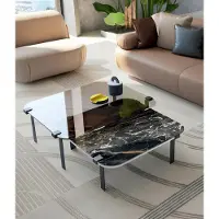 AEA Couchtische Tisch Luxus Glas Tische Konsolen Design Italienische Möbel Set 2x