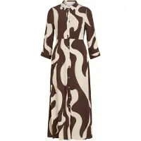 Vila Blousejurk 'VIAya Paya' crème / chocoladebruin