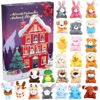 Sonstiges Adventskalender 2025: 24 pluche dieren, sleutelhanger, voor kinderen