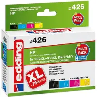 Edding Inktcartridge vervangt HP 932XL+933XL Multipack 4 Compatibel Combipack Zwart, Cyaan, Magenta, Geel EDD-426 18-426