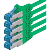 1aTTack.de CAT6 Gigabit LAN-netwerkkabel - 5x 0,5 meter, 1000 Mbit/s - RJ45, groen