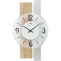 AMS Moderne wandklok, 40 cm x 23 cm x 6 cm - Model: 9554, merk:
