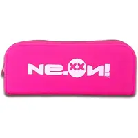 Neon 0006F, Zachte pennenhouder, Siliconen, Roze, Effen, Ritssluiting, 190 mm