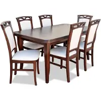 AEA Klassischer Tisch Esstisch Holz Esszimmer Garnitur 6x Stuhl Set Stühle Lehn 7tlg