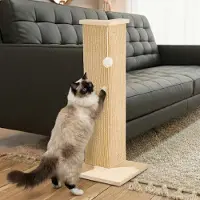 Merkloos Krabpaal 71 cm, sisal, voor hoek, met speelbal, meubelbeschermer
