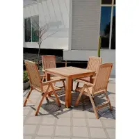 Teakea tuintafel massief teak vierkant 100 x 100 x 75 cm naturel
