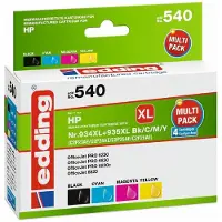 Edding Inktcartridge vervangt HP 934XL+935XL Multipack 4 Compatibel Combipack Zwart, Cyaan, Magenta, Geel EDD-540 18-540