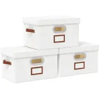 Merkloos Opbergboxen met deksel, opbergmanden voor planken, inklapbare opbergdozen, inklapbare stoffen containers, opbergoplossingen voor thuis en kantoor