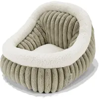 Merkloos Gezellig Gevoerd Honden- en Kattenbed met Antislip Onderkant