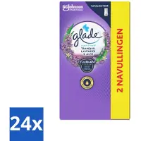 Glade 24 x - Touch & Fresh Navulling - Tranquil Lavender & Aloë - 2 × 10 ml - Geur - Lavendel - Aloë Vera - Aromatherapie - Huisgeur