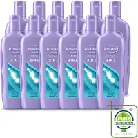 Unilever 12 x – Shampoo – 2-in-1 – 450 ml - Grootverpakking - Vaatwasstrips - Shampoo 2 In 1 - Haar Reinigen - Haar Verzorgen - Zacht Haar - Soepel Haar