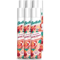 Batiste 6 x - Rose Gold - Droogshampoo - Zachte Rozengeur - Verfrist en Zorgt Voor Volume - 200ml - Voordeelverpakking - 6 stuks