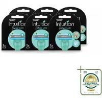 Wilkinson 6 x Intuition - Navulmesjes - Bikini Care Duo - Praktisch - 3 mesjes - Wasstrips - Intieme Zone Scheren - Gevoelige Huid Scheren - Bikini Lijn Scheren - Navulmesjes - Scherpe Mesjes