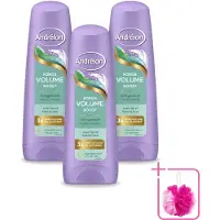 Unilever 3 x Andrélon Kokos Volume Boost Conditioner - 200 ml - Voordeelverpakking - 3 stuks