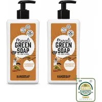 Marcel's Green Soap 2 x - Handzeep - Sandelhout & Kardemom - Voor dagelijks gebruik - 500 ml - Wasstrips - Handzeep - Sandelhout - Kardemom - Natuurlijke Handzeep - Geur