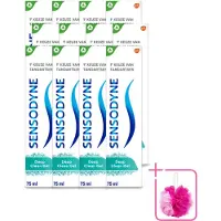 Sensodyne 12 x – Tandpasta – Deep Clean Gel – 75 ml - Bulkverpakking - Gevoelige tanden - Douchemop - Tandgevoeligheid