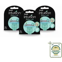 Wilkinson 3 x Intuition - Navulmesjes - Bikini Care Duo - Praktisch - 3 mesjes - Wasstrips - Intieme Zone Scheren - Gevoelige Huid Scheren - Bikini Lijn Scheren - Navulmesjes - Scherpe Mesjes