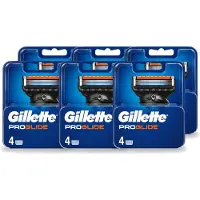 Gillette 6 x - Fusion5 ProGlide – Scheermesjes – Navulmesjes – 4 Mesjes - Voordeelverpakking - 6 stuks