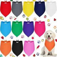 Famanu - Hondenbandana's - Stijlvolle uitstraling voor jouw hond - Verstelbare driehoekige vorm - 12 stuks