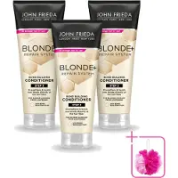 John Frieda 3 x Blonde+ Repair Conditioner voor beschadigd blond haar - 250 ml - Voordeelverpakking - 3 stuks