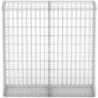 vidaXL Panier de gabion avec couvercle Fil galvanisé 100x100x30 cm 141041