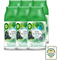 Air Wick 6 x - Life Scents - Luchtverfrisser Navulling - Boswateren - Automatische Spray - 250 ml - Wasstrips - Boswateren - Natuurlijke Geur - Luchtverfrisser - Geurverspreiding - Automatische Spray