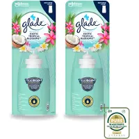 Glade 2 x – Sense & Spray Navulling – Exotic Tropical Blossoms – 18 ml - Wasstrips - Tropische Geur - Luchtverfrisser Met Bewegingssensor - Kokos En Bloemen - Exotische Geur - Luchtverfrisser