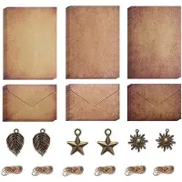 OEM Allecto Plus - Set van 30 vintage kraftpapier enveloppen - Decoratieve papieren zakjes voor feestjes - Cadeauverpakkingen met een retro uitstraling