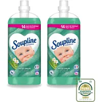 Soupline 2 x - Wasverzachter - Aloë Vera - 56 Wasbeurten - 1.3L - Wasstrips - Wasverzachter Aloë Vera - Frisse Geur - Zachte Kleding - 14 Dagen Frisheid - Natuurlijke Geur