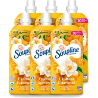 Soupline 6 x – Wasverzachter – Betoverend Mandarijn & Vanille – 1,28 L - Voordeelverpakking - 6 stuks