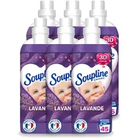 Soupline 6 x - Wasverzachter - Lavendel - 45 Wasbeurten - 1L - Voordeelverpakking - 6 stuks